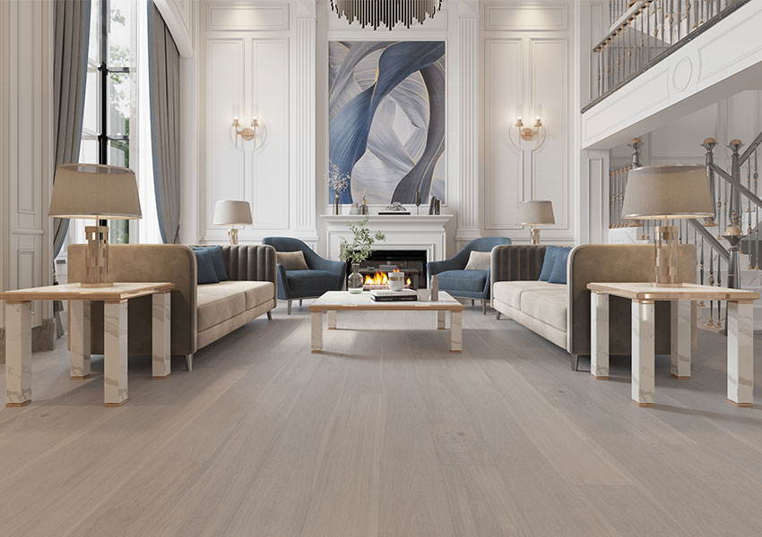 light toned hardwood flooring in living room